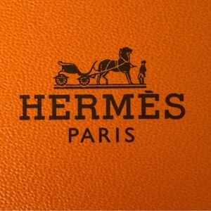 Hermès Orange and Black Logo Box